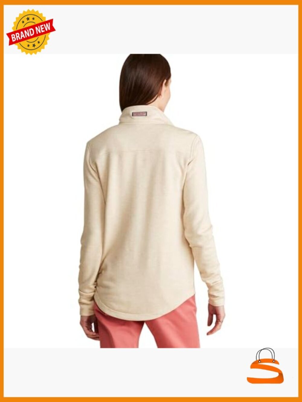 Relaxed Fit Quarter-Zip Pullover Sweatshirt with Kangaroo Pocket - Picture 2 of 6